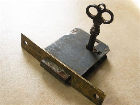 Vintage 1940s Lock With Key For A Desk Cabinet Drawer Or For Etsy