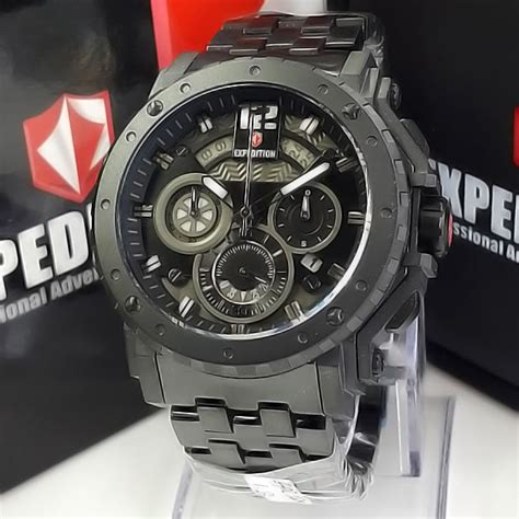 Jual Jam Tangan Pria Expedition 6402 Original Analog Chronograph Rantai