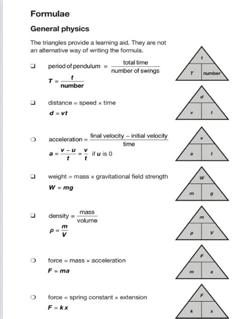 Physics Formulas | PDF