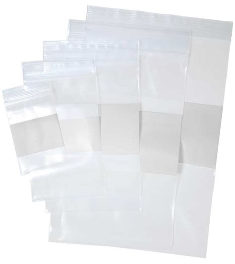 2 Mil Whiteblock Zipper Locking Bag Assortment Pack