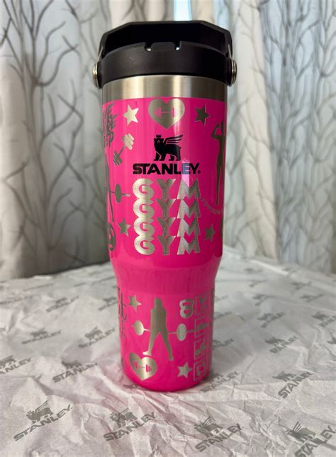 Stanley Hot Pink Flipstraw Cute Custom Laser Engraved Authentic Stanley Oz Oz Gift For Her