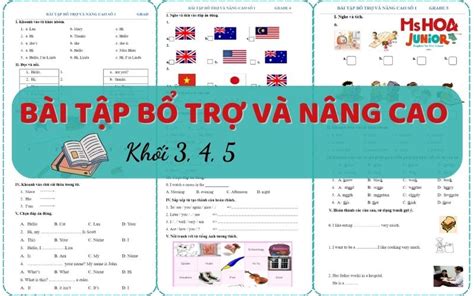 Bài tập tiếng Anh bổ trợ và nâng cao cho con lớp 3 4 5