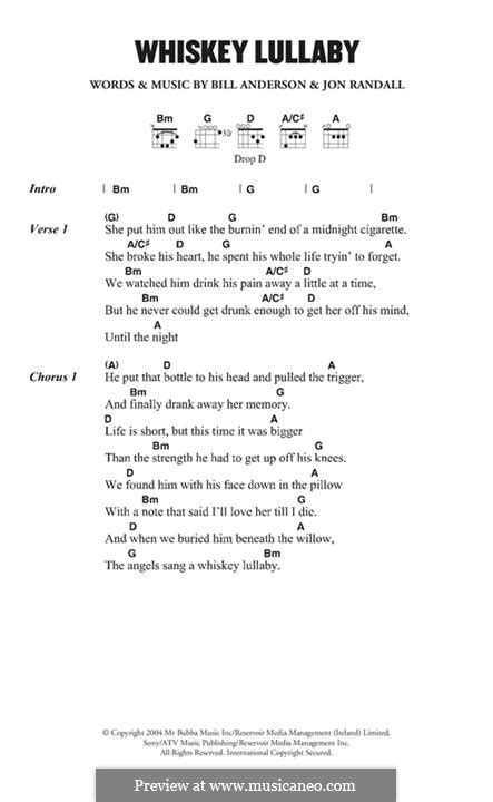 Whiskey Lullaby (Brad Paisley) by B. Anderson, J. Randall on MusicaNeo