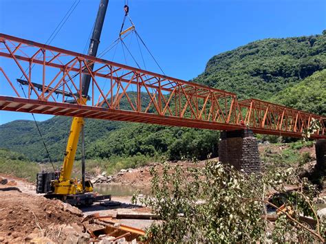 Montagem Da Ponte Em Nova Roma Do Sul Está Concluída Portal Leouve