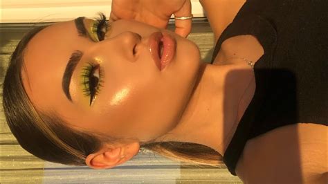 Neon Green Glam Makeup Tutorial I Aylin Melisa YouTube