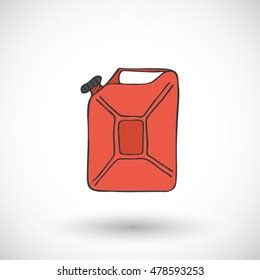 Metal Canister Gasoline Icon Handdrawn Cartoon Stock Vector Royalty