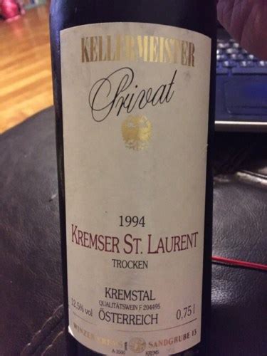 Kellermeister Kremser St Laurent Trocken Vivino US