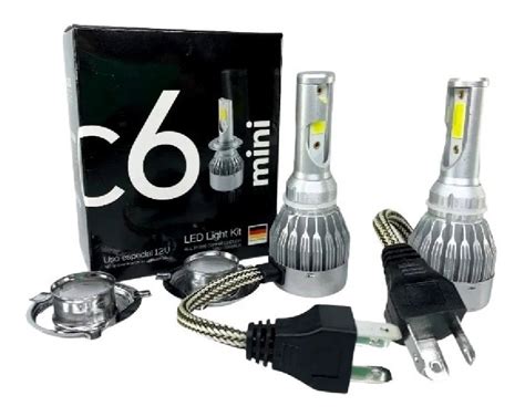 Kit Cree Led Mini H4 C6 20000 Lumens Sin Cooler ENCENDIDO MOSCONI