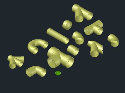 3d Pipe Fittings In Autocad Cad Download 90356 Kb Bibliocad