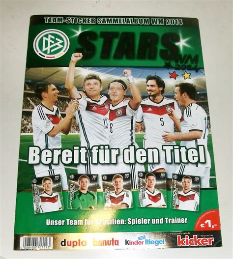 Dfb Stars Wm Team Sticker Sammelalbum Leer Neu Album Duplo Hanuta