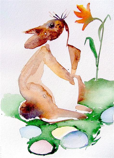 Easter Bunny Painting By Mindy Newman Fine Art America