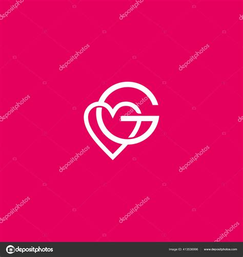 Letter Heart Logo Icon Design Vector Template Elements Stock Vector