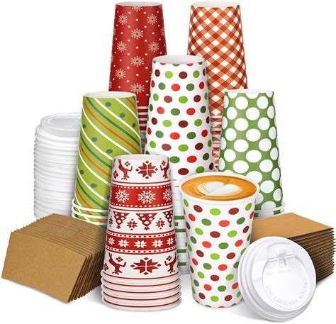 Amazon 4E S Novelty Christmas Paper Cups Disposable 16 Oz With