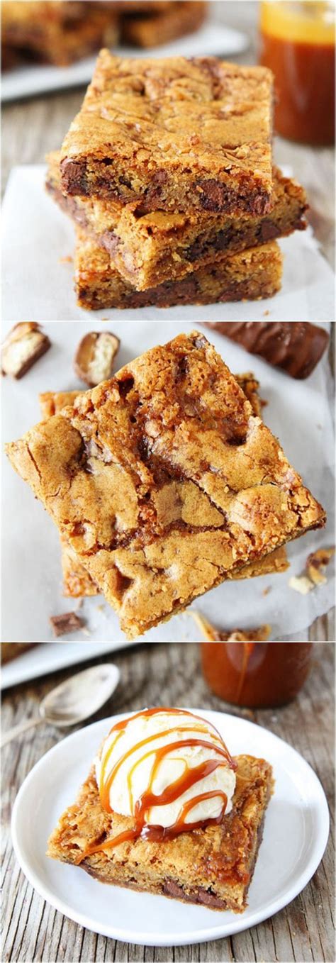 Twix Caramel Cookie Bar Recipe on twopeasandtheirpod.com. Cookie bars ...