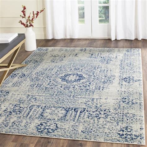 Safavieh Evoke Apipe 7 X 7 Ivoryblue Square Indoor Floralbotanical