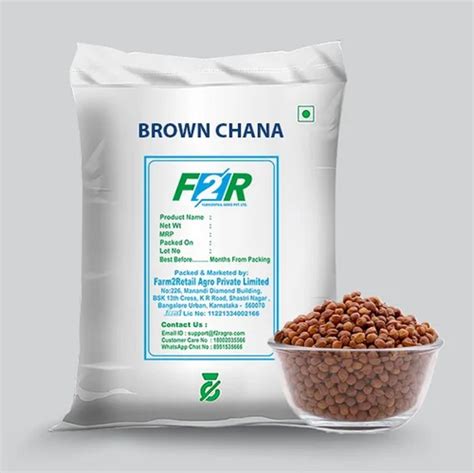 F2R Brown Chana Dal Packaging Type Poly Bag Packaging Size 30 Kg At