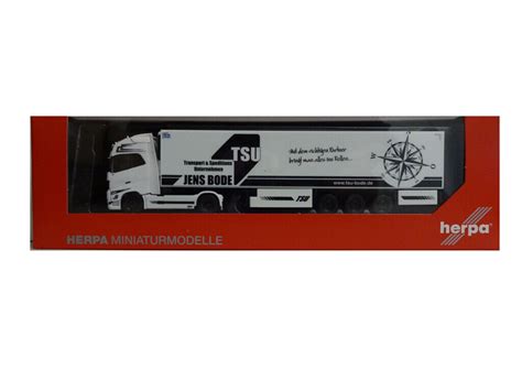 Herpa 317528 Volvo FH Gl XL 2020 Kühlkoffer Sattelzug TSU Bode 1 87