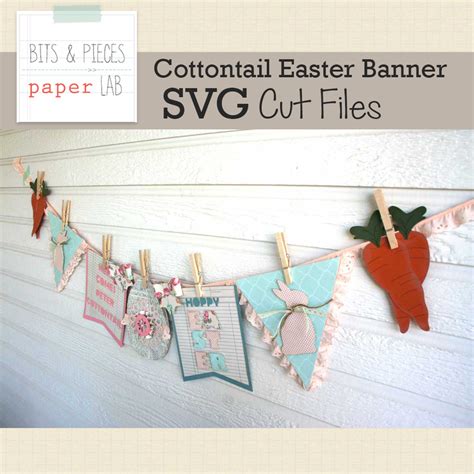 Cottontail Easter Banner SVG Cut File - Snap Click Supply Co.