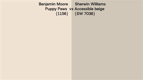 Benjamin Moore Puppy Paws 1156 Vs Sherwin Williams Accessible Beige