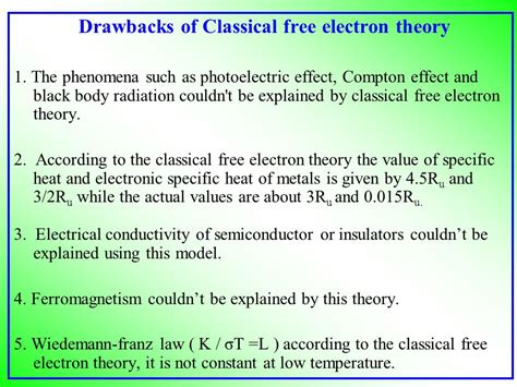 Classical Free Electron Theory Ppt