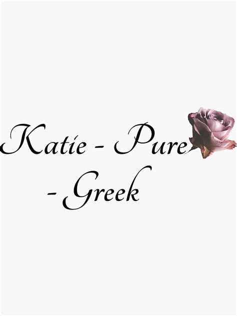 Meaning Of Katie Origin Sticker By Lpbdesign Redbubble