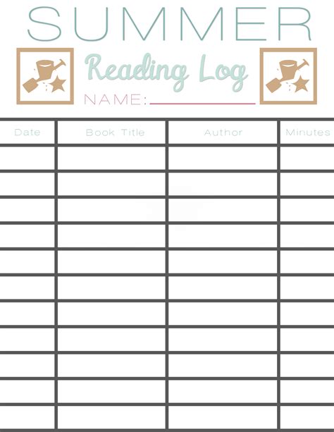 Free Printable Summer Reading Log Printable Word Searches