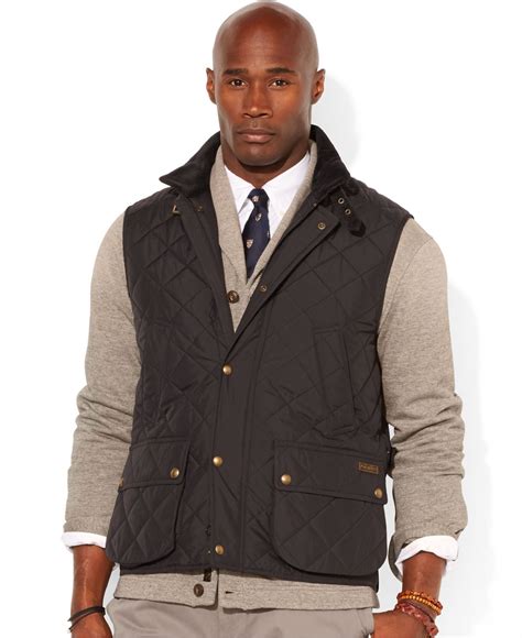 Lyst Polo Ralph Lauren Big And Tall Quilted Vest In Black For Men