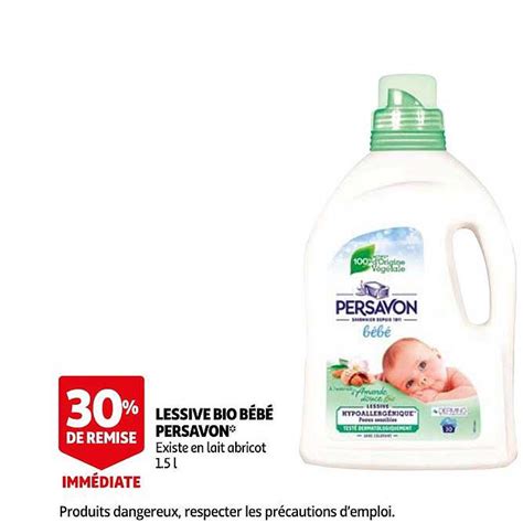 Promo Lessive Bio Bébé Persavon chez Auchan iCatalogue fr