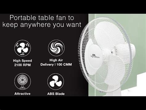 Rr Luminous Now Signature Mojo Plus Table Fan Unboxing And Review