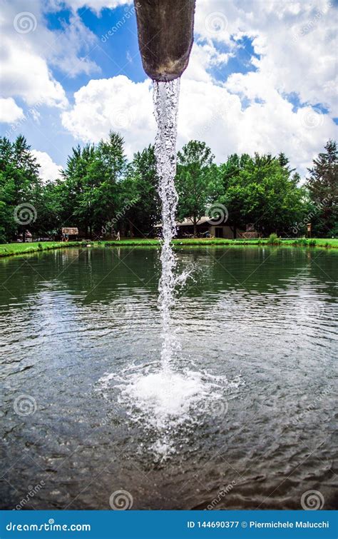 Fresh And Clean Spring Water Flows Downstream Stock Image Image Of