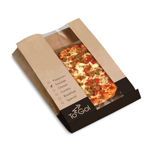 Ecocraft Pizza Bag W Window And Tray Natural Bagcraft