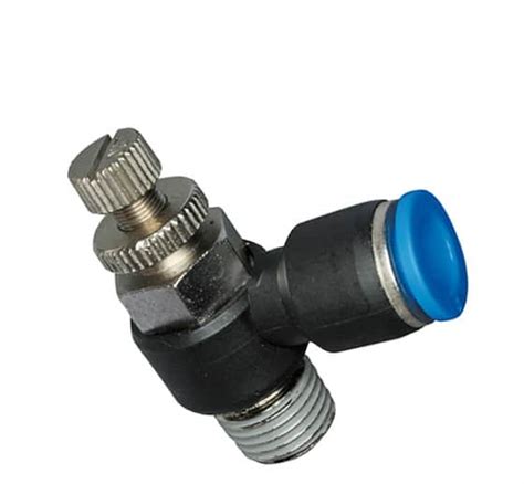 Pneumatic Push In Air Fittings Speed Controller Flow Control Valve