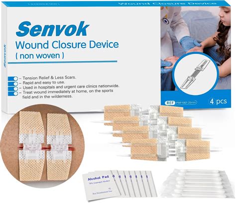 Amazon Senvok Emergency Wound Closure Device 4 Pcs Zip Sutures