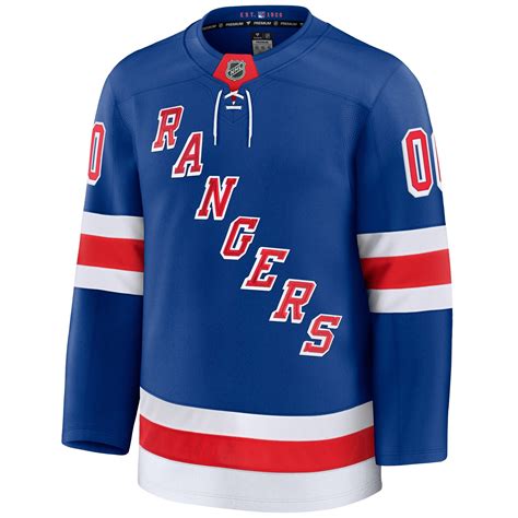 custom  york rangers royal home premium jersey