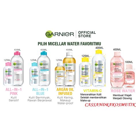 Jual Garnier Micellar Water Pink Blue Bi Phase Oil Vit C Ml