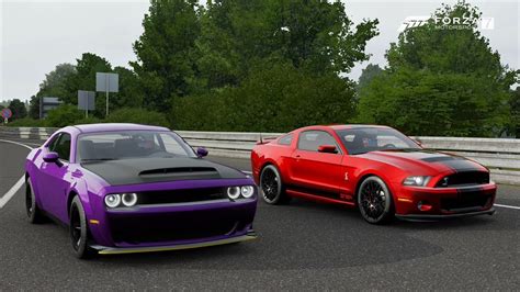 Forza Drag Race Dodge Demon Hp Vs Ford Shelby Gt Super Snake