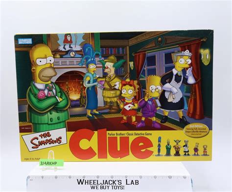 The Simpsons Clue Rd Edition Complete Parker Brothers Board Game