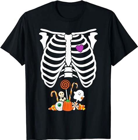 Halloween Candy Skeleton Rib Cage X Ray Funny T Shirt