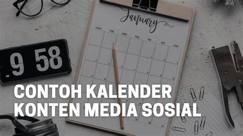 Contoh Kalender Konten Media Sosial Paling Lengkap JT Digitally