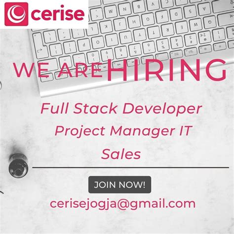 Lowongan Kerja Full Stack Developer Project Manager IT Sales Di PT