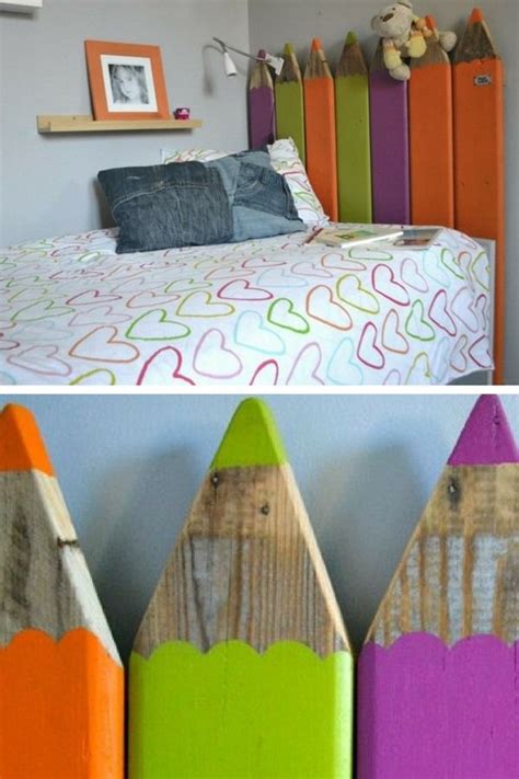 Tête de lit DIY originale et colorée pour la chambre des enfants en