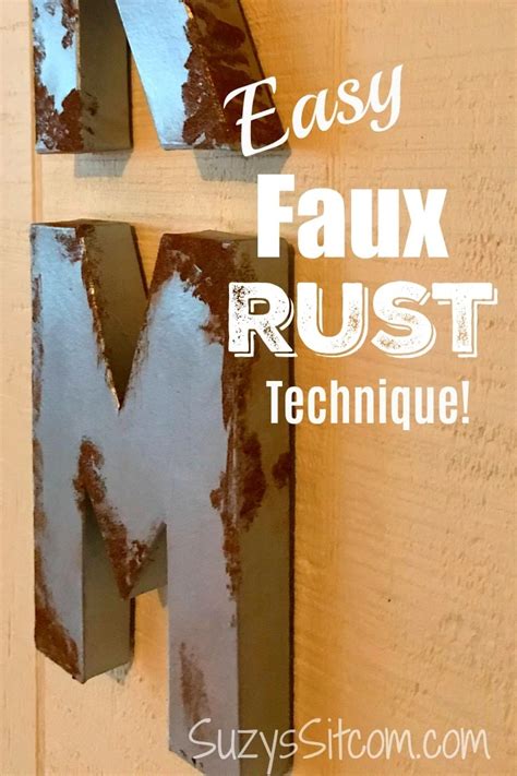 Easy Faux Rust Technique For Home Decor Faux Rust Rust Paint Easy