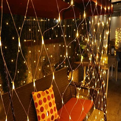 Auslese Fairy LED Net Mesh String Lights Warm White Curtain Fairy