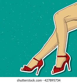 Slender Female Legs High Heels Beauty Stock Vector Royalty Free