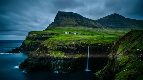 Download Faroe Islands Mountains Scenery Wallpaper