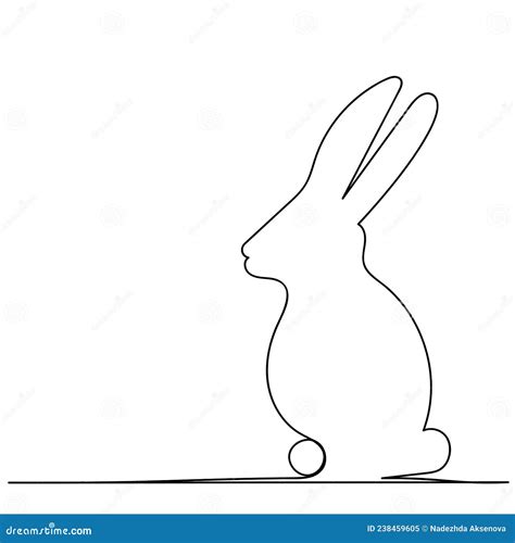 Continuous Line Drawing Rabbit Stock Vector Illustration Of Celebration Cartoon 238459605