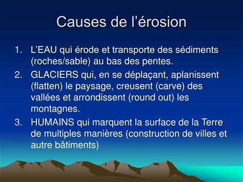 Ppt L Rosion Et La Sedimentation Powerpoint Presentation Free