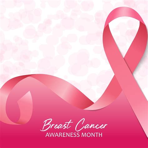 Premium Vector Breast Cancer Awareness Month With Pink Support Ribbon