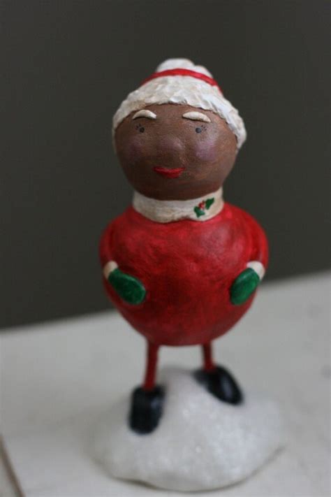 African-American Mrs. Claus Figurine by Abbybelle on Etsy