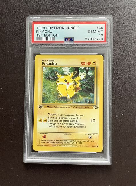 Mavin Original Psa First Edition Pikachu Pokemon Card Jungle